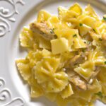 Savor Farfalle with Chicken and Roasted Garlic Delight