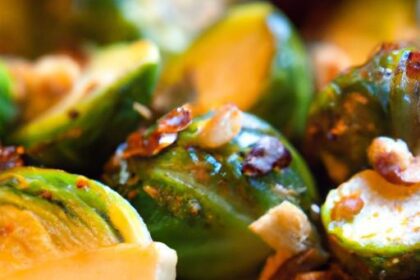 Crunchy Roasted Brussels Sprouts with Toasted Almonds Delight