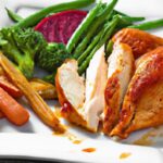 Perfectly Roasted Chicken with Vibrant Garden Vegetables