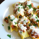 Hearty Stuffed Shells with Savory Meat and Creamy Ricotta