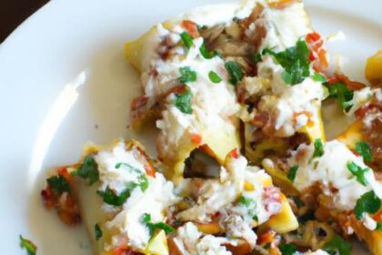 Hearty Stuffed Shells with Savory Meat and Creamy Ricotta