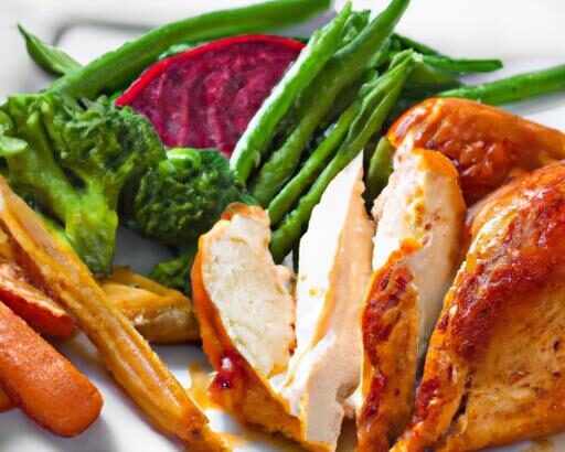 Perfectly Roasted Chicken with Vibrant Garden Vegetables