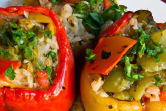 Vibrant Vegan Stuffed Peppers with Hearty Rice Filling