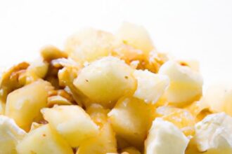 Tropical Twist: Cottage Cheese with Pineapple & Walnuts Delight