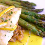Zesty Baked Cod with Asparagus in Lemon Butter Sauce Delight