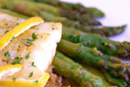 Zesty Baked Cod with Asparagus in Lemon Butter Sauce Delight