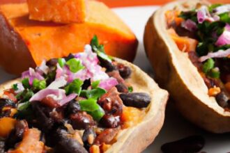 Hearty Black Bean Stuffed Sweet Potatoes: Nutritious & Flavorful
