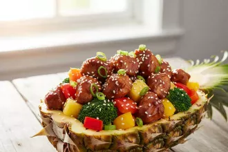 Chicken Teriyaki Pineapple Bowl