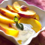 Creamy Cottage Cheese Meets Juicy Sliced Peaches Delight