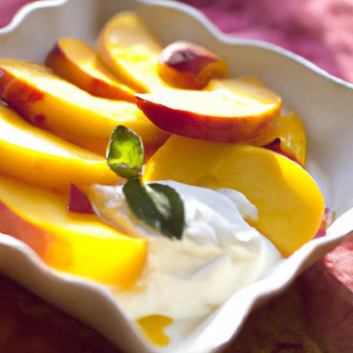 Creamy Cottage Cheese Meets Juicy Sliced Peaches Delight