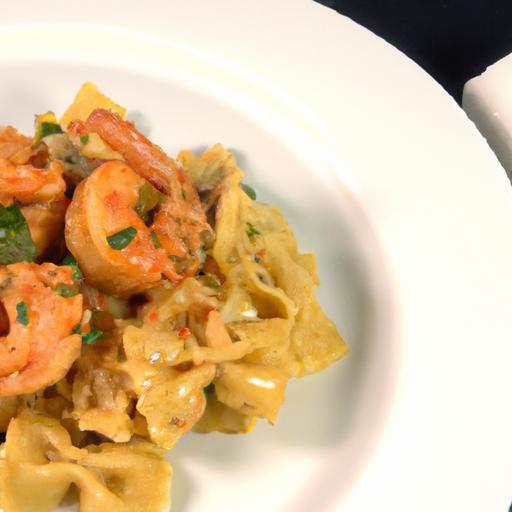 Bold & Cheesy: Bang Bang Shrimp Meets Beef Bowtie Pasta
