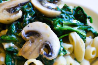 Savor the Creamy Delight of Vegan Mushroom Spinach Pasta