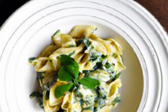 Velvety Cream & Spinach Pasta: A Delicious Green Delight