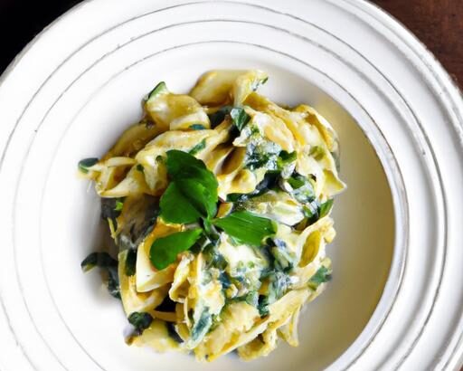 Velvety Cream & Spinach Pasta: A Delicious Green Delight