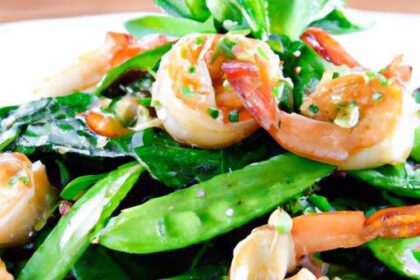 Crisp & Savory: Shrimp Stir-Fry with Fresh Snap Peas