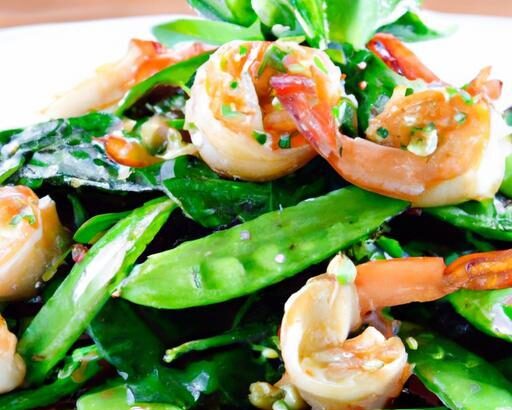 Crisp & Savory: Shrimp Stir-Fry with Fresh Snap Peas