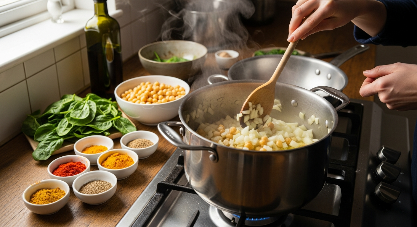  Chickpea and Spinach Stew