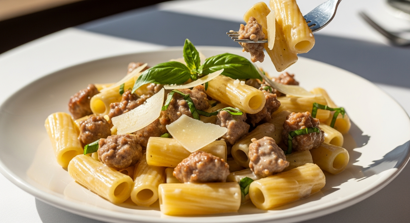 Creamy Sausage Rigatoni