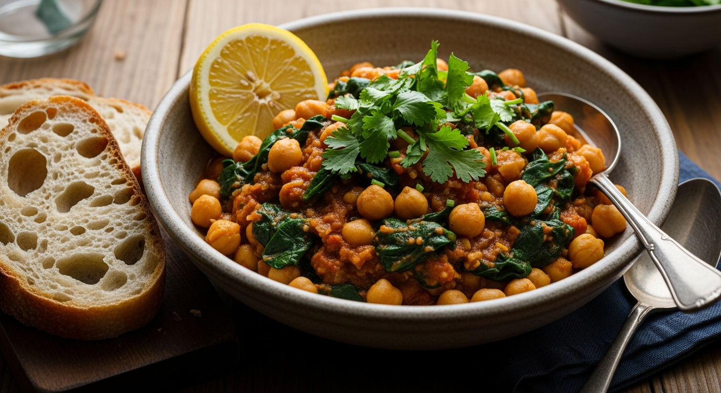  Chickpea and Spinach Stew