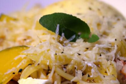 Spaghetti Squash Carbonara: A Peppery Twist on Classic Flavor