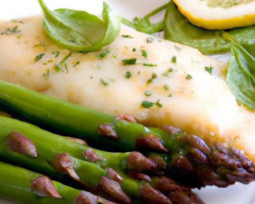 Zesty Baked Cod with Asparagus in Lemon Butter Sauce