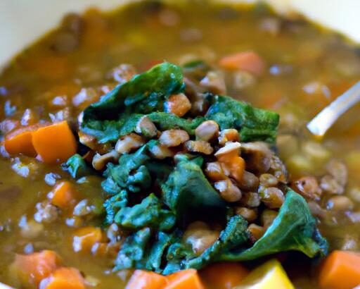 Hearty Lentil Soup with Spinach and Carrots: Nutritious Delight