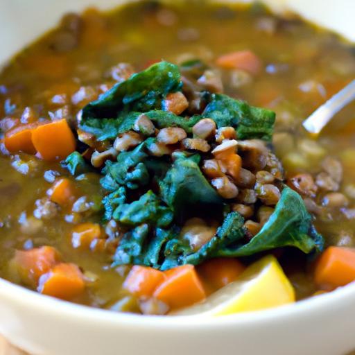 Hearty Lentil Soup with Spinach and Carrots: Nutritious Delight
