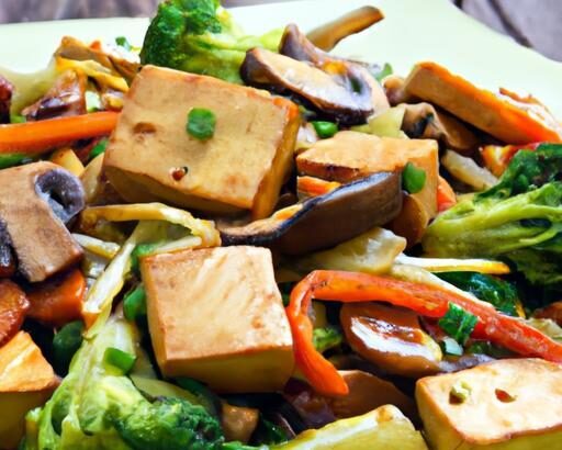 Savor Healthy Tofu Stir-Fry with Colorful Veggies Delight