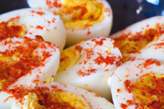Spice Up Your Snack: Hard-Boiled Eggs with Hot Sauce Flair