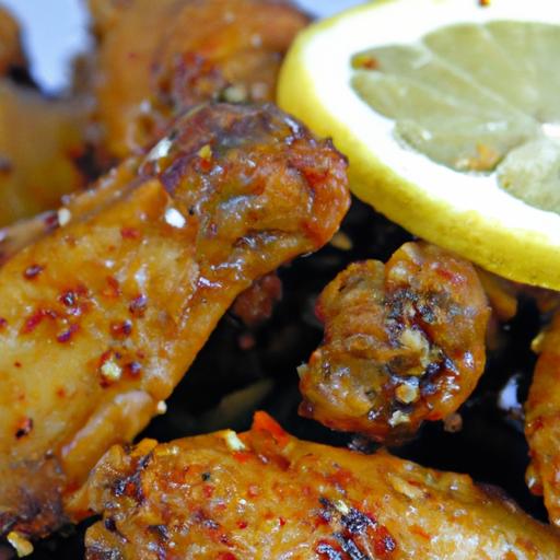 Zesty Lemon ⁣Pepper Wings Drizzled with Sweet Honey Bliss