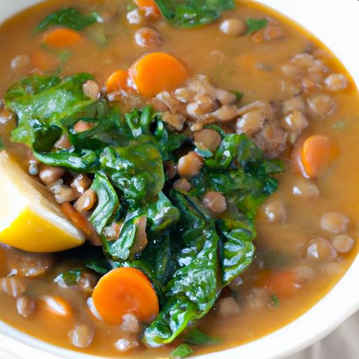 Hearty Lentil Soup with Spinach and Carrots: A Nutritious Delight