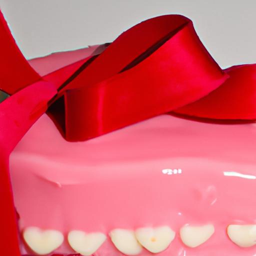 sweet Elegance: Heart Pink Cake Adorned with Pink Bow