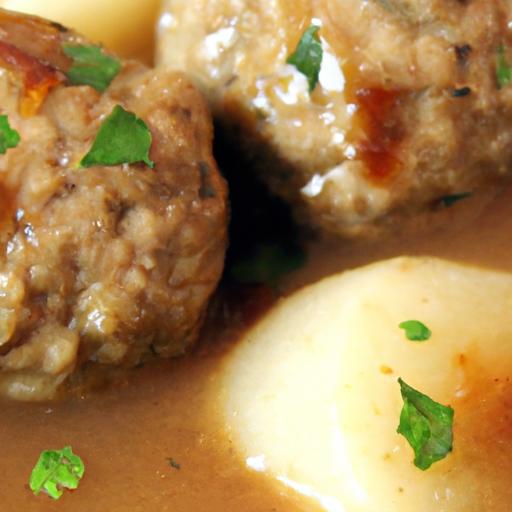 savory Thanksgiving Turkey Meatballs with Rich Onion Gravy
