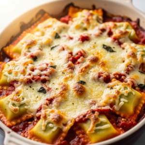 Cheesy Baked Ravioli Casserole Recipe Delight