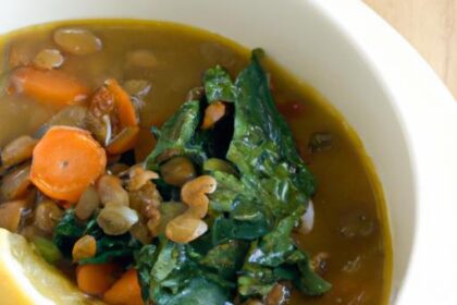 Hearty Lentil Soup with Spinach and Carrots: A Nutritious Delight