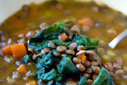 Hearty Lentil Soup with Spinach and Carrots: Nutritious Delight