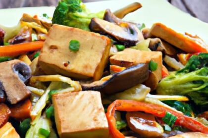 Savor Healthy Tofu Stir-Fry with Colorful Veggies Delight