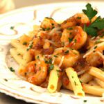 Bold & Cheesy: Bang Bang Shrimp and Beef Pasta Delight