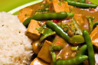 Hearty Vegetable Tofu Curry with Rice: A Flavorful Feast