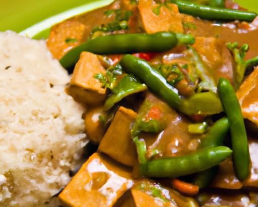 Hearty Vegetable Tofu Curry with Rice: A Flavorful Feast