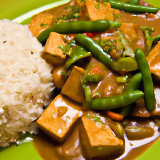 Hearty Vegetable Tofu Curry with Rice: A Flavorful Feast