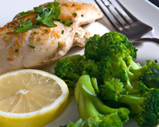 Zesty Grilled Lemon Herb Chicken with Vibrant Steamed Broccoli