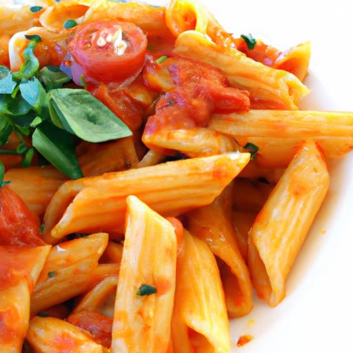 Wholesome Whole ⁢Wheat Penne in Fresh Tomato Basil Sauce