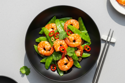 Shrimp Stir-Fry with Snap Peas