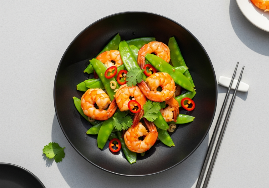 Shrimp Stir-Fry with Snap Peas