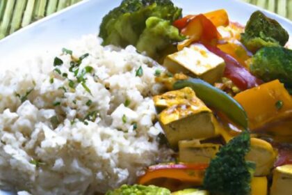 Hearty Vegetable Tofu Curry with Rice: A Flavorful Feast