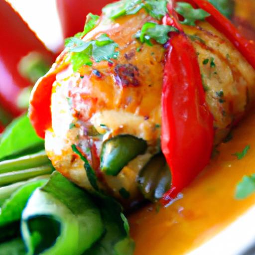 Savory ⁢Stuffed Chicken with Roasted Red Peppers delight