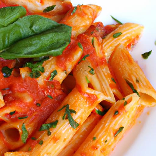 Wholesome Whole ‌Wheat Penne in Fresh Tomato Basil Sauce