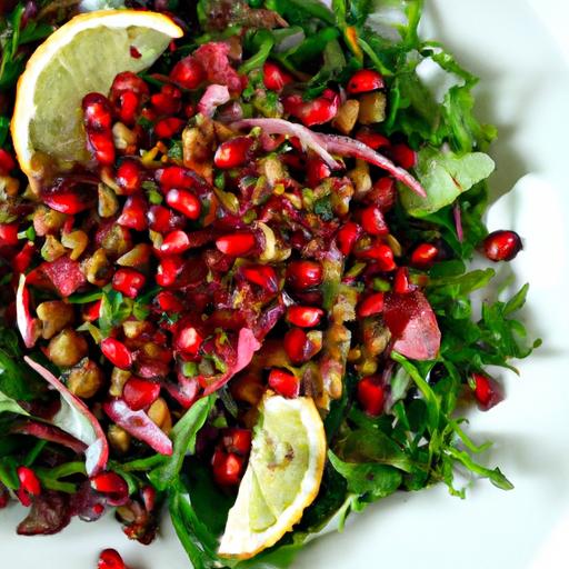 Bright and Nutritious: Lentil & Pomegranate Salad Recipe