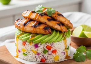 Honey Lime Chicken & Avocado Rice